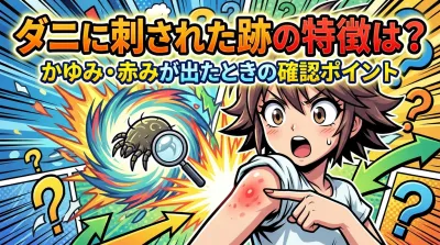 ダニに刺された跡の特徴は？かゆみ・赤みが出たときの確認ポイント