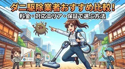 ダニ駆除業者おすすめ比較！料金・対応エリア・保証で選ぶ方法