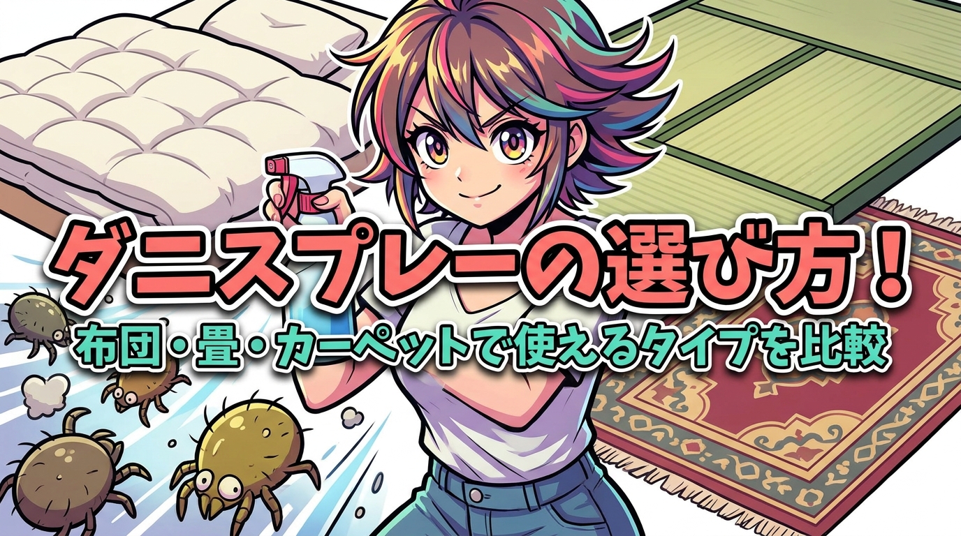 ダニスプレーの選び方!布団・畳・カーペットで使えるタイプを比較