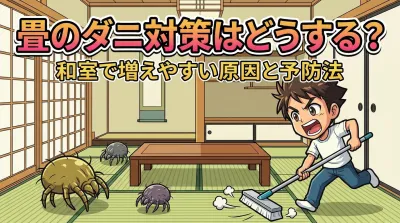 畳のダニ対策はどうする？和室で増えやすい原因と予防法