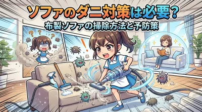 ソファのダニ対策は必要？布製ソファの掃除方法と予防策
