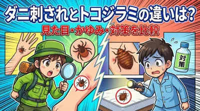 ダニ刺されとトコジラミの違いは？見た目・かゆみ・対策を比較
