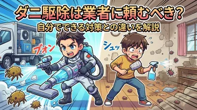 ダニ駆除は業者に頼むべき？自分でできる対策との違いを解説