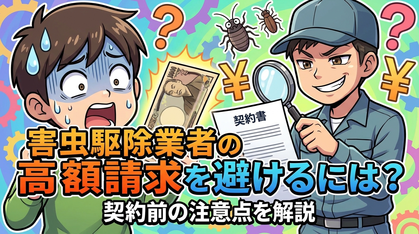 害虫駆除業者の高額請求を避けるには?契約前の注意点を解説