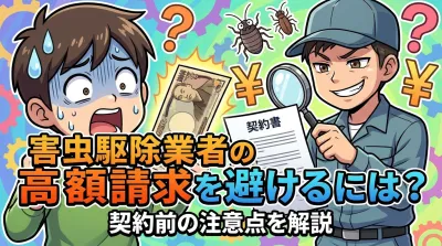 害虫駆除業者の高額請求を避けるには？契約前の注意点を解説