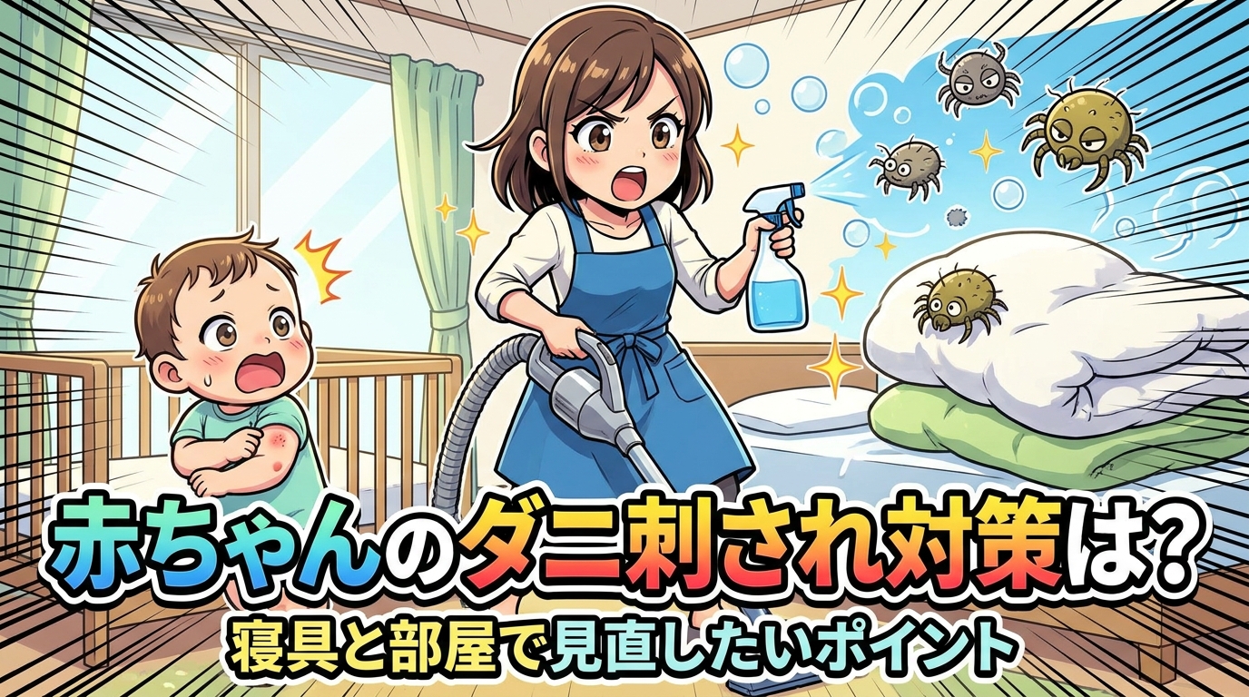 赤ちゃんのダニ刺され対策は？寝具と部屋で見直したいポイント