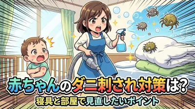 赤ちゃんのダニ刺され対策は？寝具と部屋で見直したいポイント
