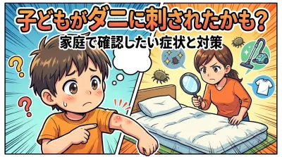 子どもがダニに刺されたかも？家庭で確認したい症状と対策