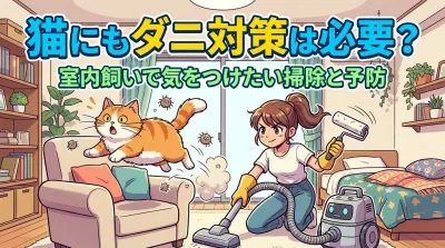 猫にもダニ対策は必要？室内飼いで気をつけたい掃除と予防