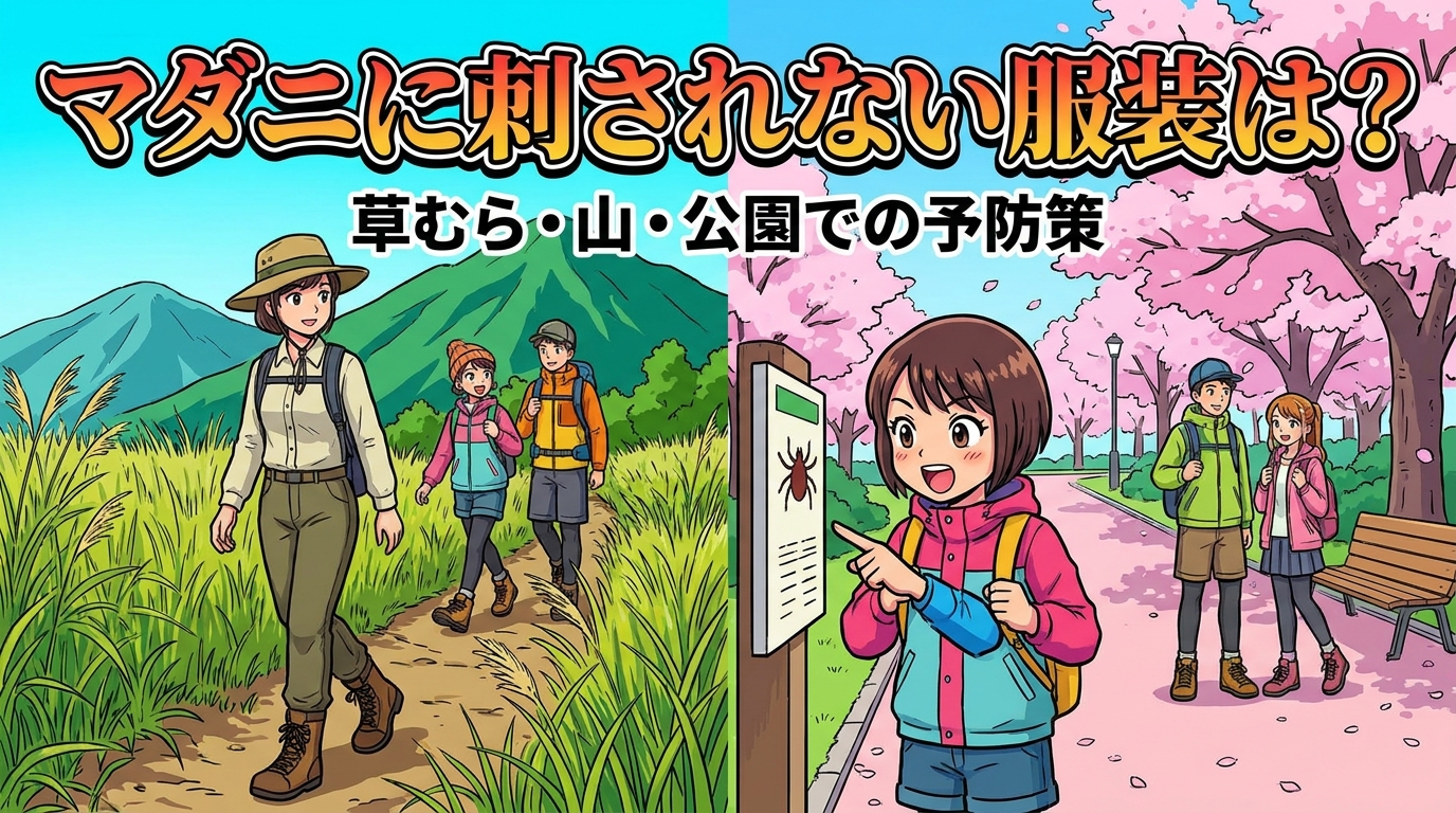 マダニに刺されない服装は?草むら・山・公園での予防策