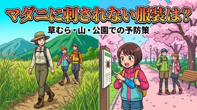 マダニに刺されない服装は？草むら・山・公園での予防策