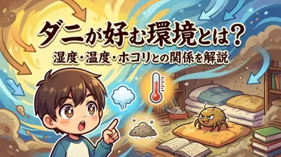 ダニが好む環境とは？湿度・温度・ホコリとの関係を解説
