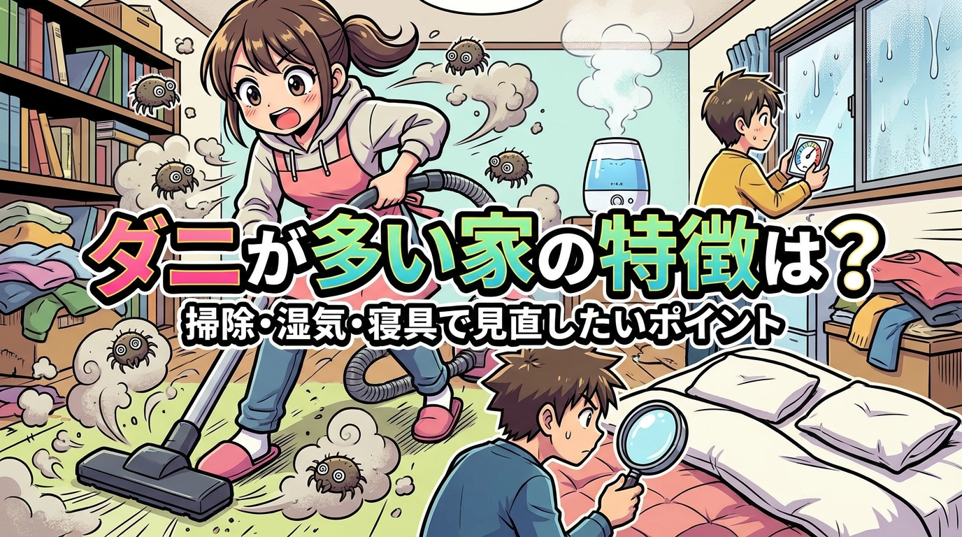 ダニが多い家の特徴は?掃除・湿気・寝具で見直したいポイント