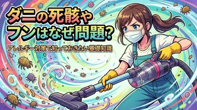 ダニの死骸やフンはなぜ問題？アレルギー対策で知っておきたい基礎知識