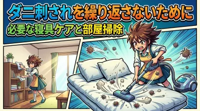 ダニ刺されを繰り返さないために必要な寝具ケアと部屋掃除