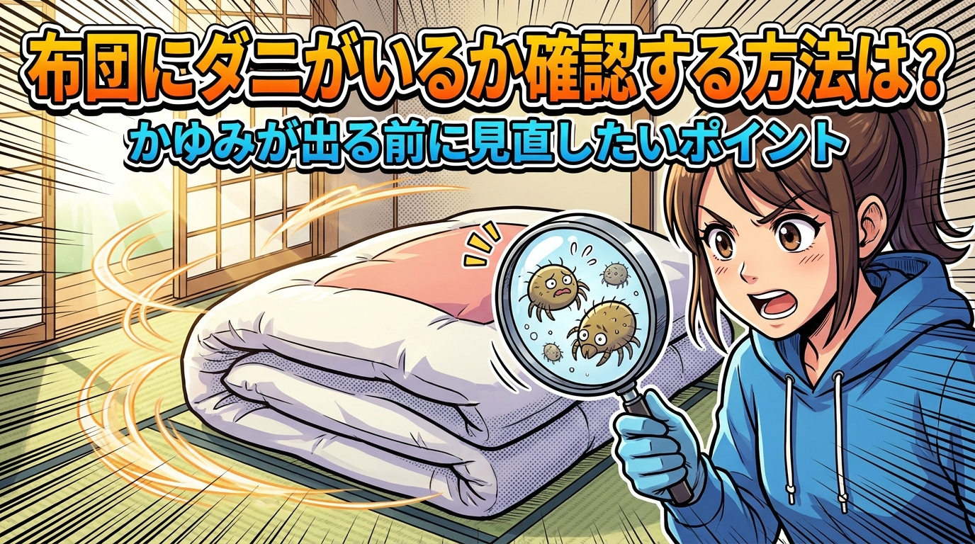 布団にダニがいるか確認する方法は？かゆみが出る前に見直したいポイント