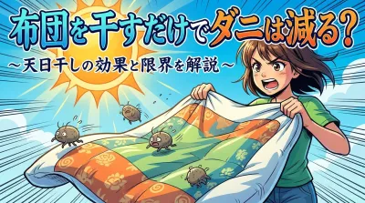 布団を干すだけでダニは減る？天日干しの効果と限界を解説