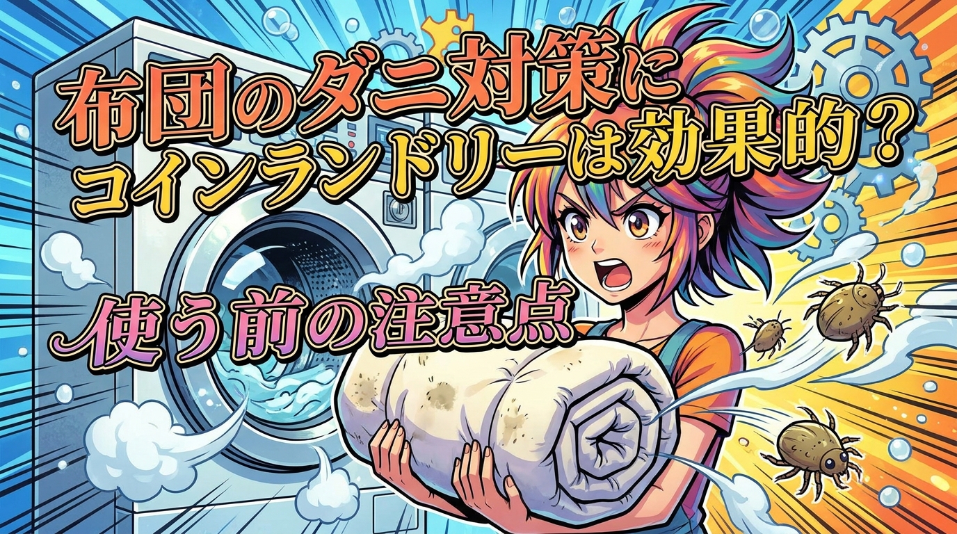 布団のダニ対策にコインランドリーは効果的？使う前の注意点