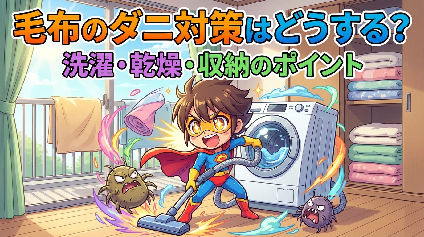 毛布のダニ対策はどうする？洗濯・乾燥・収納のポイント