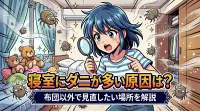 寝室にダニが多い原因は？布団以外で見直したい場所を解説