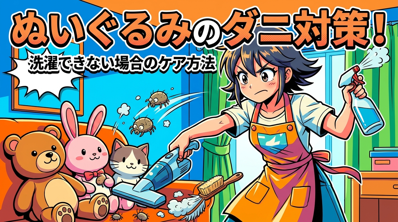 ぬいぐるみのダニ対策！洗濯できない場合のケア方法