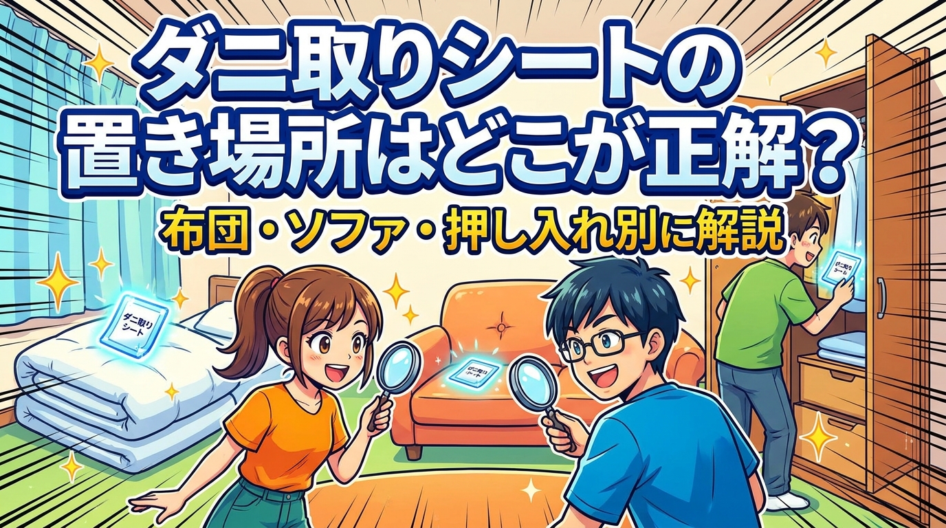 ダニ取りシートの置き場所はどこが正解？布団・ソファ・押し入れ別に解説