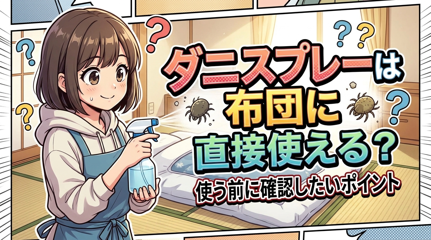 ダニスプレーは布団に直接使える？使う前に確認したいポイント