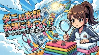 ダニは衣類にもつく？服・タオル・寝具の管理方法を解説