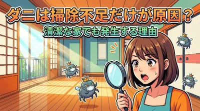 ダニは掃除不足だけが原因？清潔な家でも発生する理由