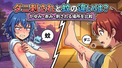 ダニ刺されと蚊の違いは？かゆみ・赤み・刺される場所を比較