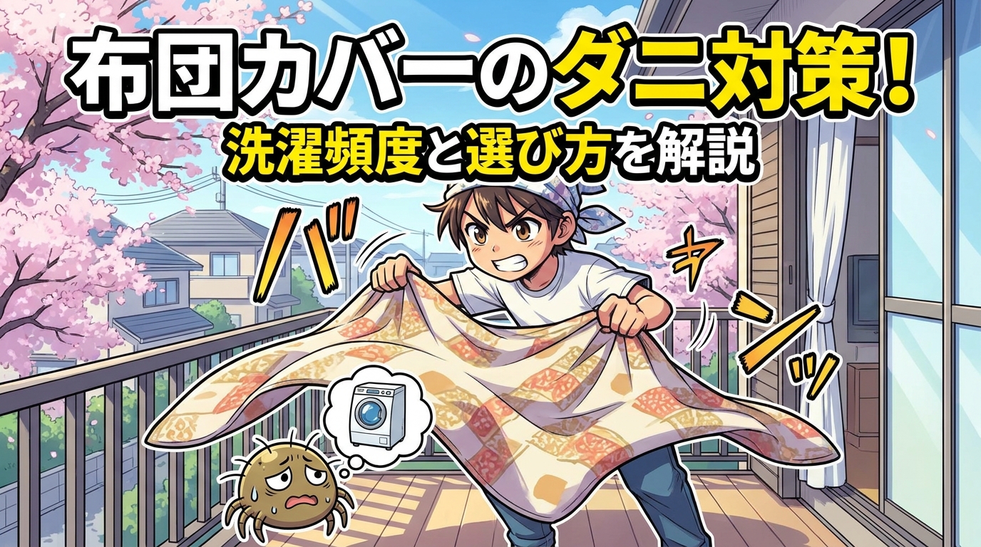 布団カバーのダニ対策!洗濯頻度と選び方を解説