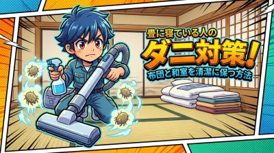 畳に寝ている人のダニ対策！布団と和室を清潔に保つ方法