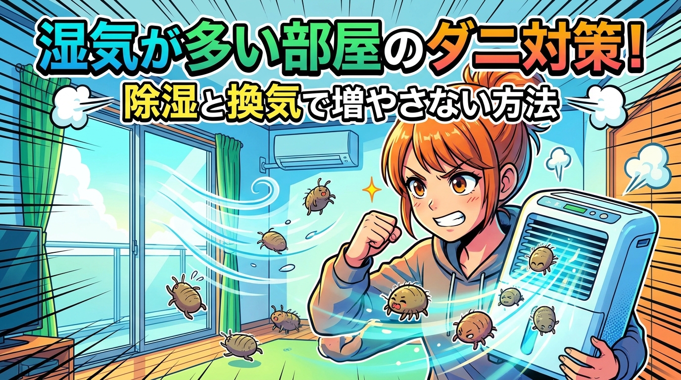 湿気が多い部屋のダニ対策！除湿と換気で増やさない方法