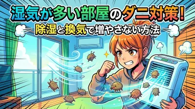 湿気が多い部屋のダニ対策！除湿と換気で増やさない方法