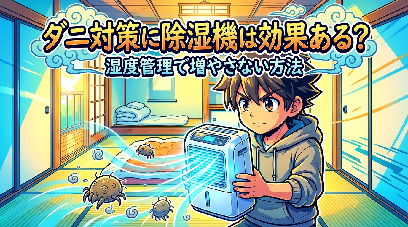ダニ対策に除湿機は効果ある？湿度管理で増やさない方法