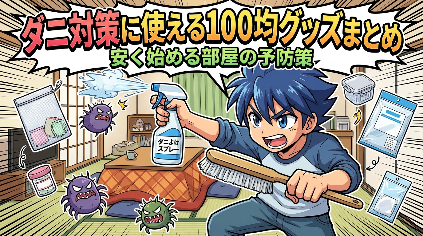 ダニ対策に使える100均グッズまとめ|安く始める部屋の予防策