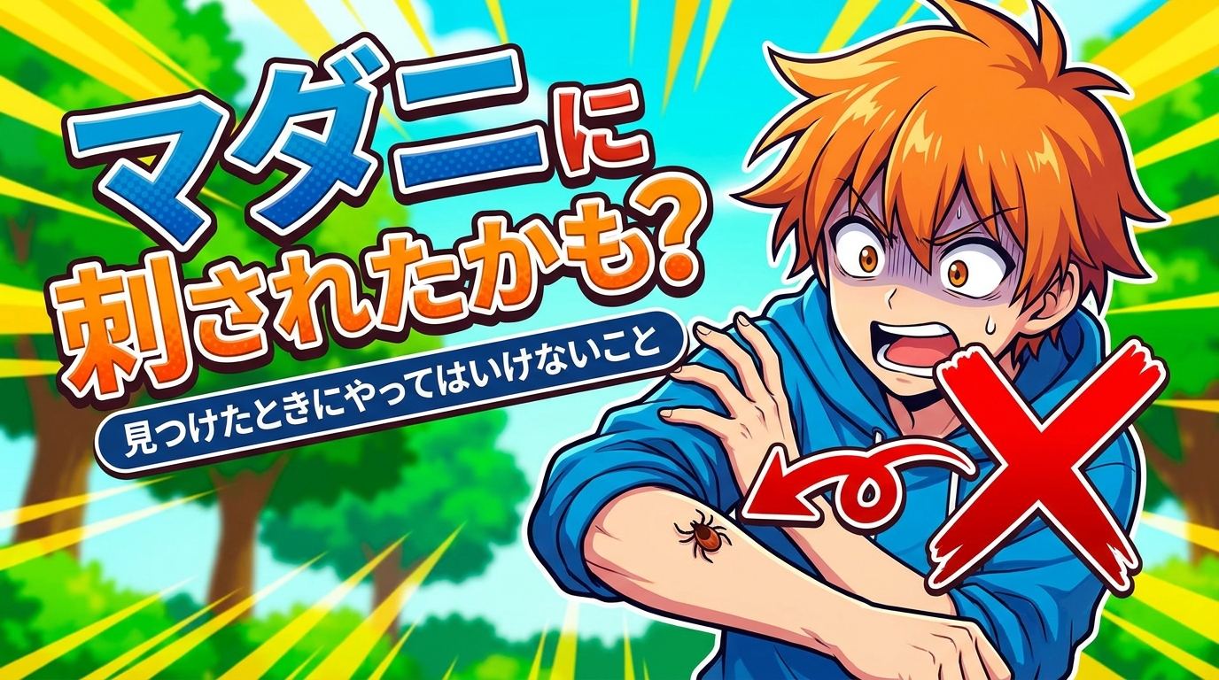 マダニに刺されたかも？見つけたときにやってはいけないこと