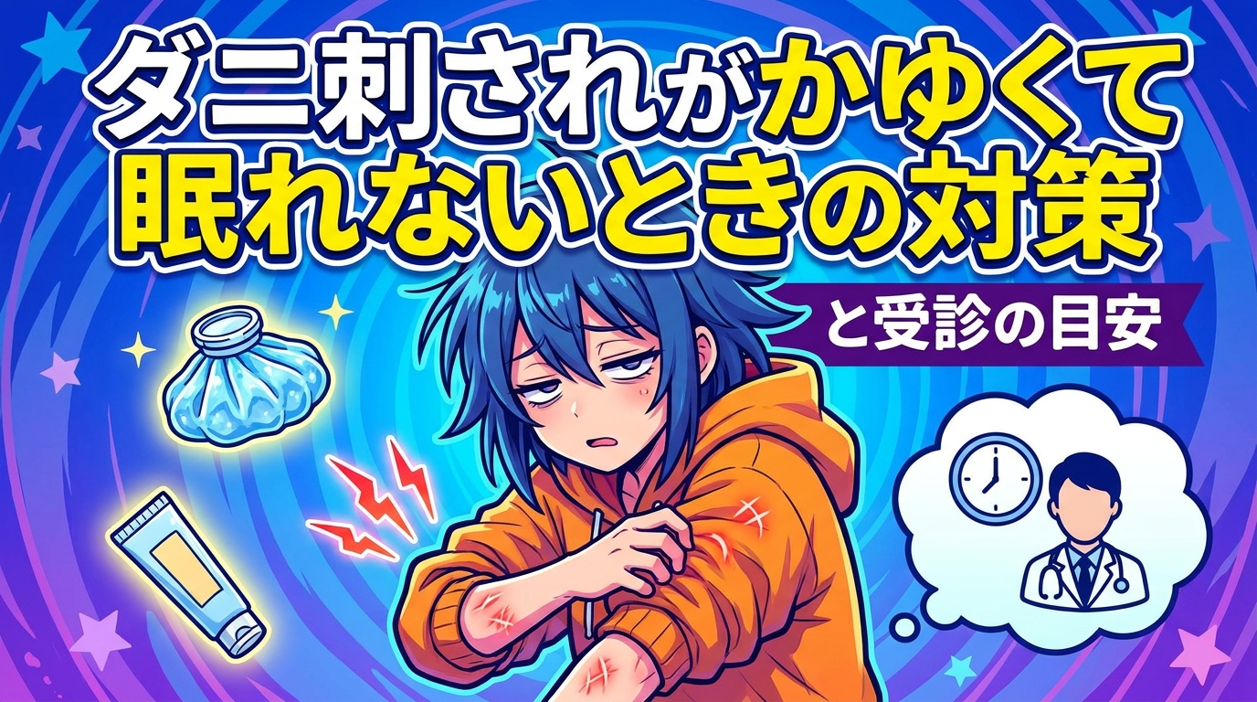 ダニ刺されがかゆくて眠れないときの対策と受診の目安