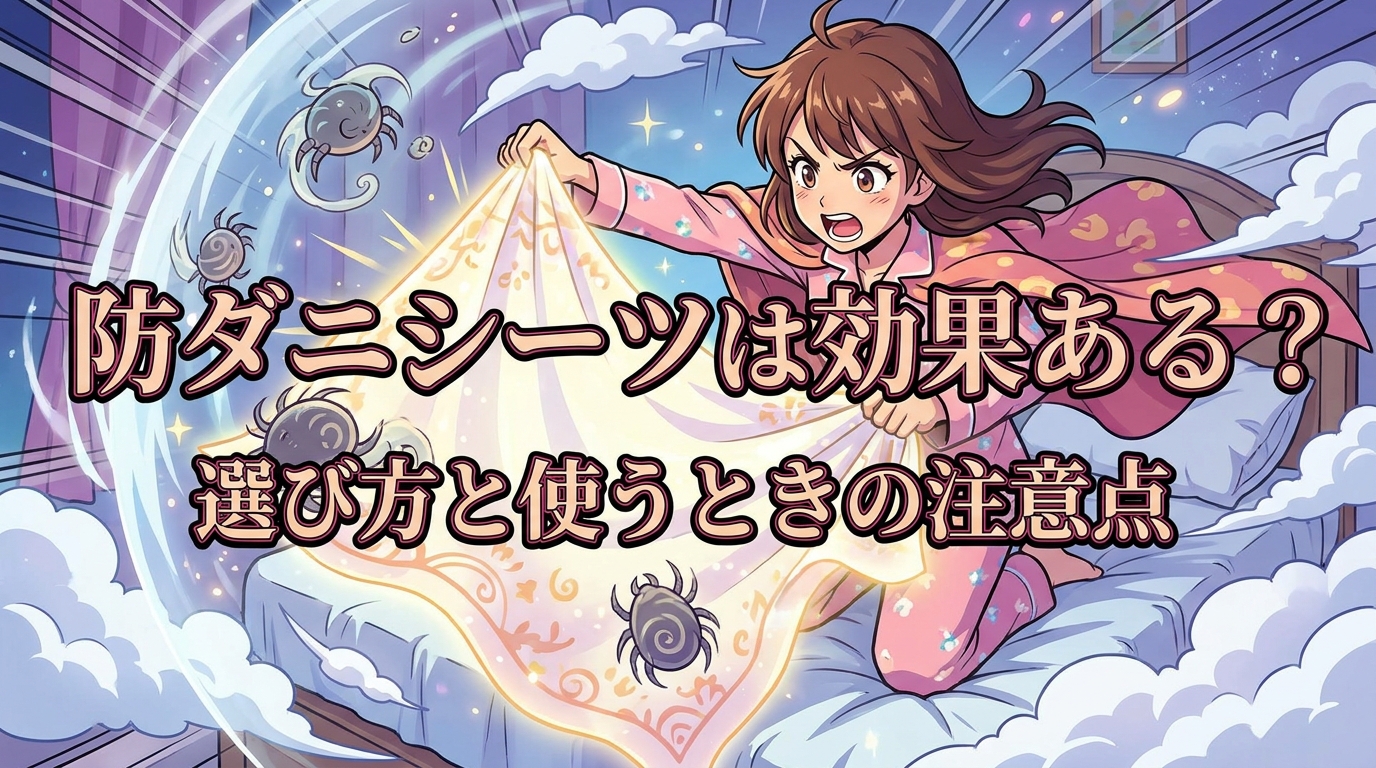 防ダニシーツは効果ある?選び方と使うときの注意点