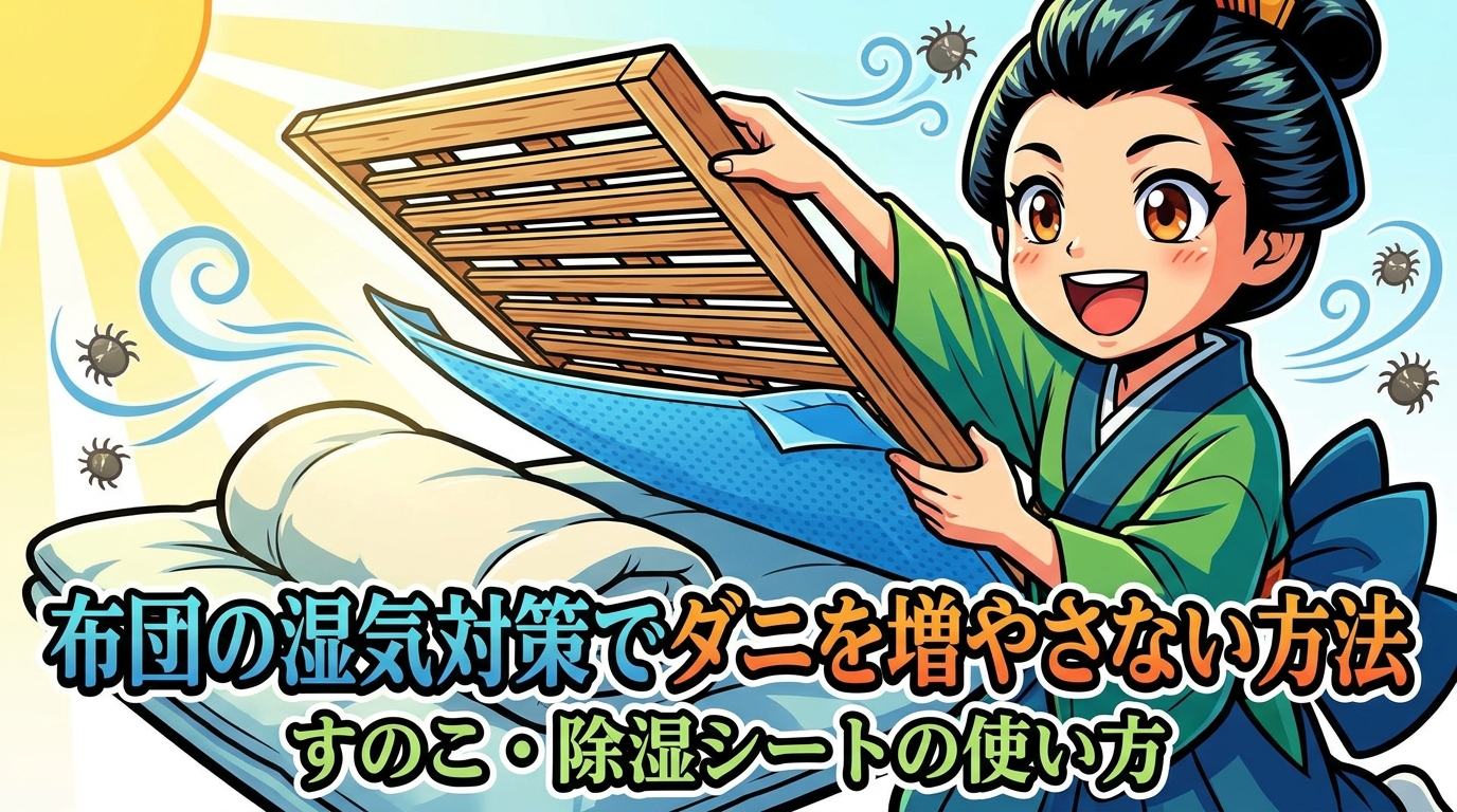 布団の湿気対策でダニを増やさない方法｜すのこ・除湿シートの使い方