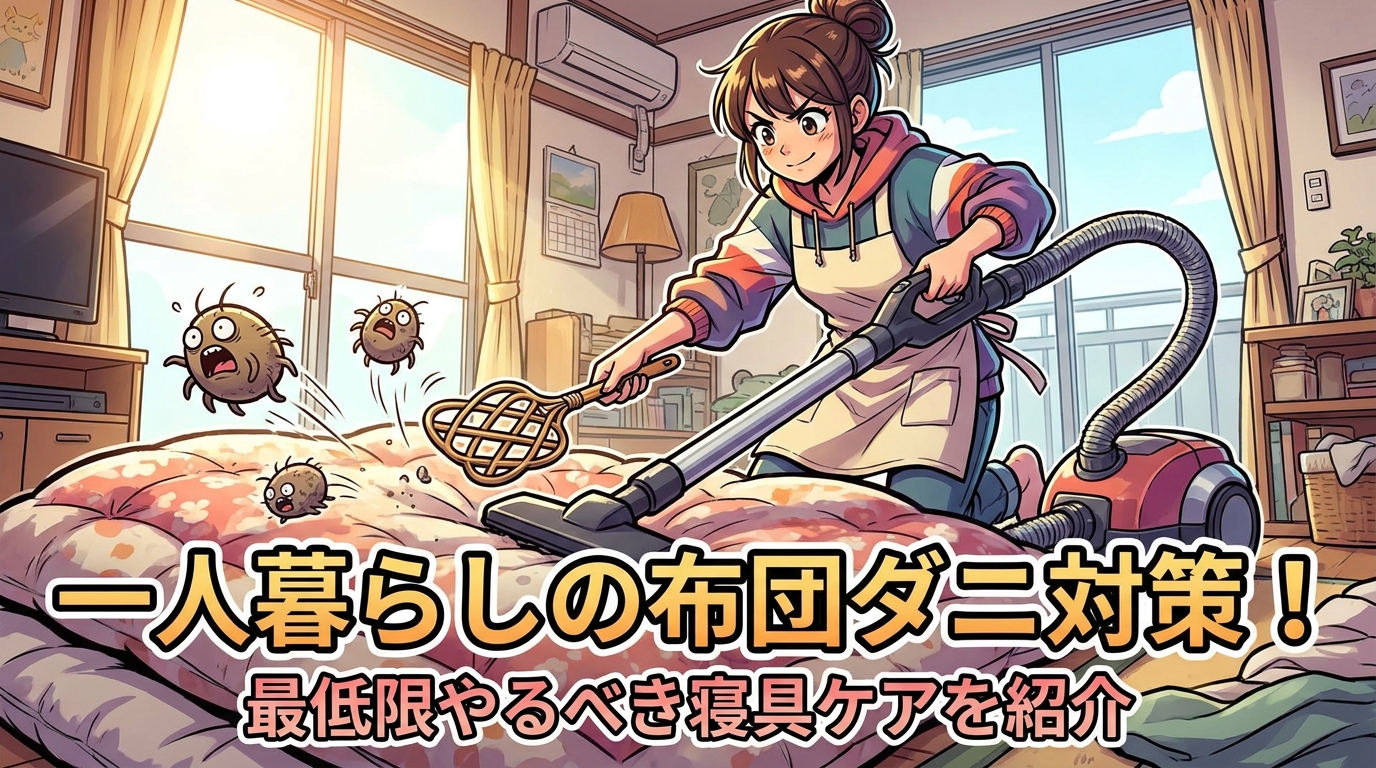 一人暮らしの布団ダニ対策！最低限やるべき寝具ケアを紹介