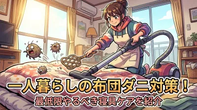 一人暮らしの布団ダニ対策！最低限やるべき寝具ケアを紹介