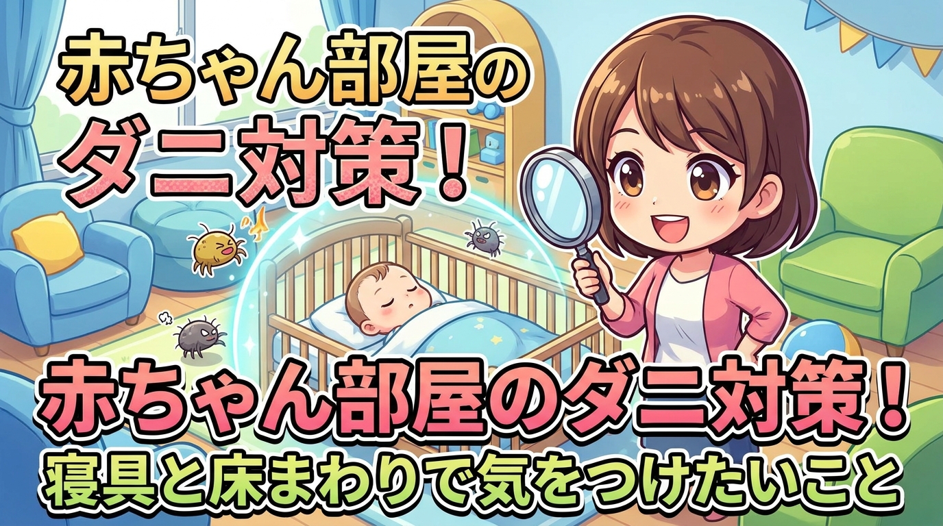赤ちゃん部屋のダニ対策！寝具と床まわりで気をつけたいこと