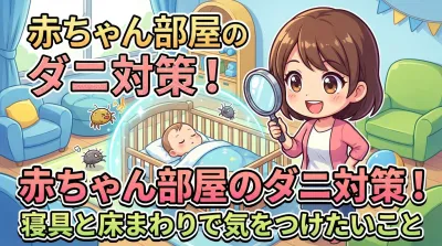 赤ちゃん部屋のダニ対策！寝具と床まわりで気をつけたいこと