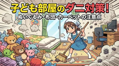子ども部屋のダニ対策！ぬいぐるみ・布団・カーペットの注意点