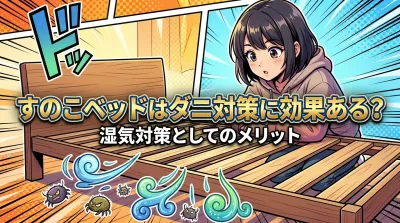 すのこベッドはダニ対策に効果ある？湿気対策としてのメリット