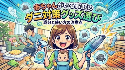 赤ちゃんがいる家庭のダニ対策グッズ選び｜成分と使い方の注意点
