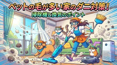 ペットの毛が多い家のダニ対策！掃除機と換気のポイント