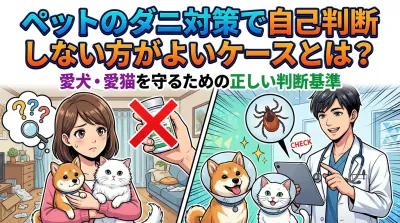 ペットのダニ対策で自己判断しない方がよいケースとは？愛犬・愛猫を守るための正しい判断基準