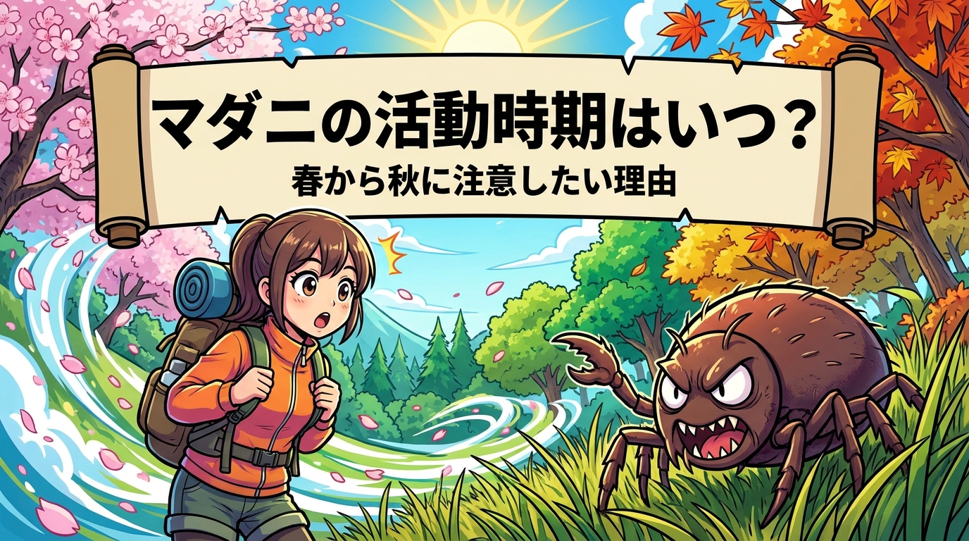 マダニの活動時期はいつ？春から秋に注意したい理由
